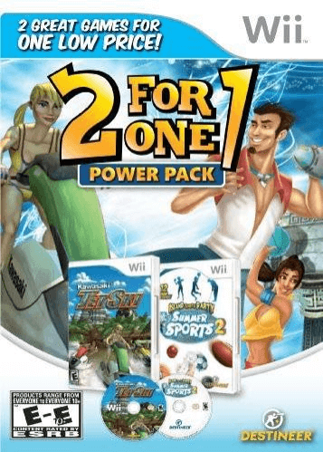 2 for 1 Power Pack WWII Aces & Indianapolis 500 Legends box art for Wii